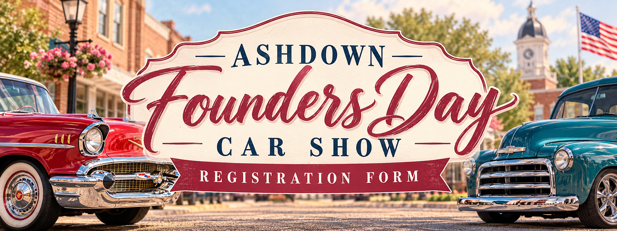 Ashdown Founders Day Car Show banner
