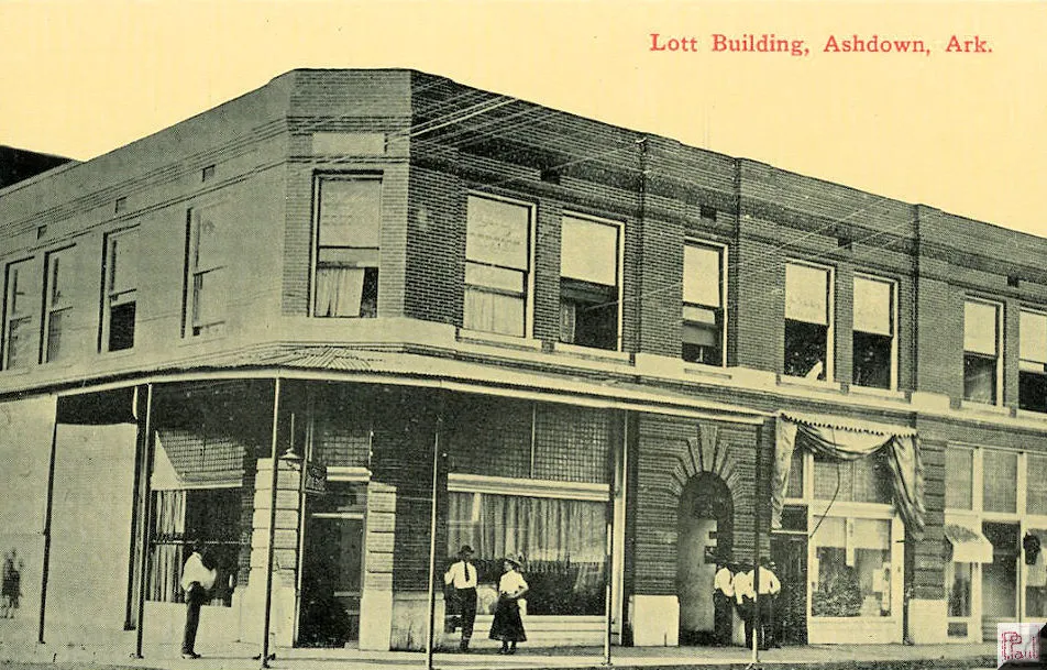 Historic Lott Building postcard photograph